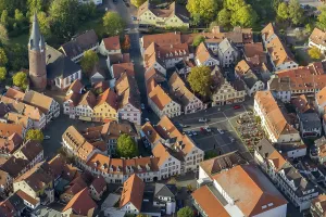 Category Cities DE Prints: Old Town with half-timbered houses