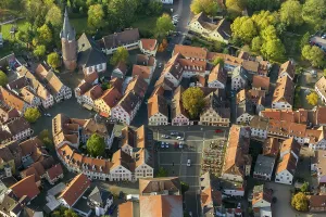 Category Cities DE Prints: Old Town with half-timbered houses
