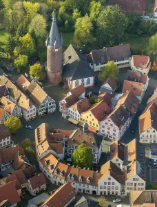 Category Cities DE Prints: Old Town with half-timbered houses