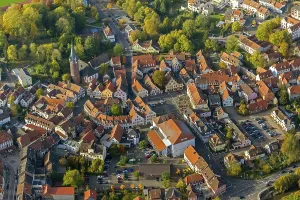 Category Cities DE Prints: Old Town with half-timbered houses