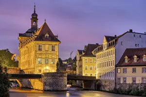 The Old Town Hall and the river Regnitz in Bamberg