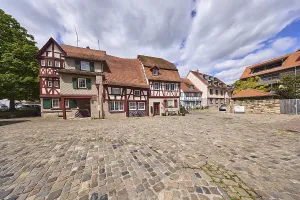 Old town, historic half-timbered houses
