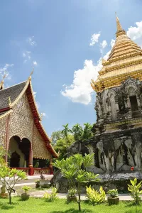 Old town Wat Chiang Man temple in Chiang Mai