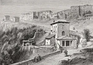 Old view of Marino Laziale, Rome Province