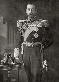 Old vintage photo of George V