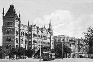 Old vintage photo of Oriental building and Hornby Road mumbai maharashtra India