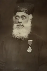 Old vintage photo of parsi man, india, asia