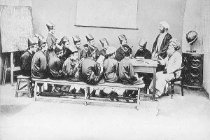 Old vintage photo of Parsi School mumbai maharashtra India