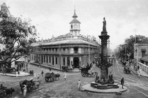 Old vintage photo of Parsi Statue Byculla mumbai maharashtra India