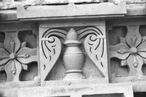 Old vintage photo of relief carved on wall, Agra, uttar Pradesh, India, Asia 1900s, Asia