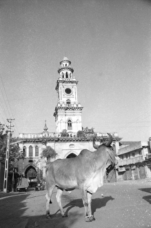 Old vintage photo of tower at sardar vallabh bhai patel gate, junagadh, Gujarat, India, Asia 1900s, Asia