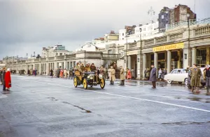 Old vintage vehicles for London to Brighton classic car rally, Brighton, East Sussex, England, UK 1950s - Henry Lawson's 1903 MMC