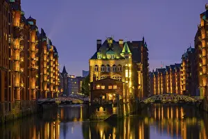 The old warehouse district in Hamburg