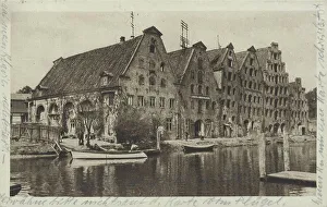 Old warehouses on the Trave, Luebeck