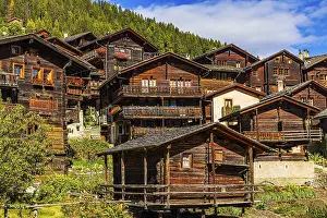 Old wooden houses in the historic village centre
