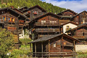 Old wooden houses in the historic village centre