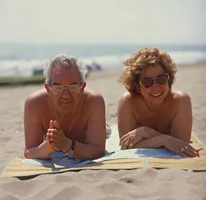 Older married couple on the beach