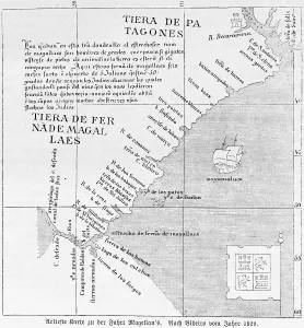 Oldest map of the voyage of Fernando Magellan