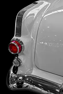 Oldtimer detail, in black and white
