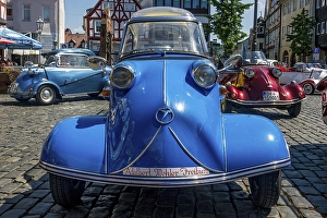 Oldtimer meeting, Vintage Messerschmitt KR 200 with deformed front