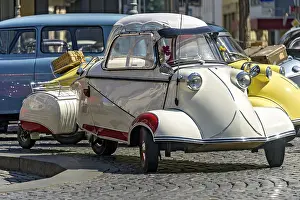 Category Oldtimer Prints: Oldtimer meeting, Vintage Messerschmitt KR 200 with a glass roof