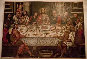 Olgemalde. Letzte Abendmal mit Meerschweinchen - Sacrament with Cavy<br> ?lgem?lde
