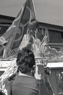 Olympian Glynnis Nunn facing the TV cameras