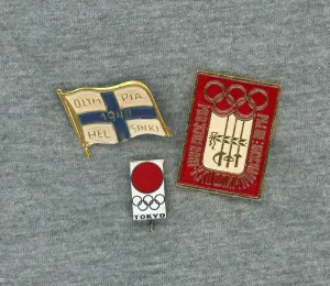 Olympic pins. Three pins from different olympic games