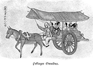 Omnibus in Peking, Beijing, single-axle horse-drawn carriage