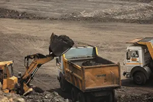 Open cast coal mines of the Mahanadi Coal Fields Limited at Jharsuguda Orissa India