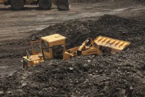 Open cast coal mines of the Mahanadi Coal Fields Limited at Jharsuguda Orissa India