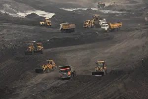Open cast coal mines of the Mahanadi Coal Fields Limited at Jharsuguda Orissa India