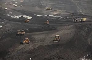 Open cast coal mines of the Mahanadi Coal Fields Limited at Jharsuguda Orissa India
