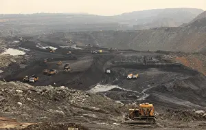 Open cast coal mines of the Mahanadi Coal Fields Limited at Jharsuguda Orissa India