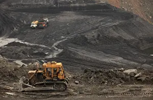 Open cast coal mines of the Mahanadi Coal Fields Limited at Jharsuguda Orissa India
