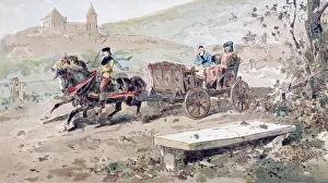 Open horse-drawn carriage from the 16th century