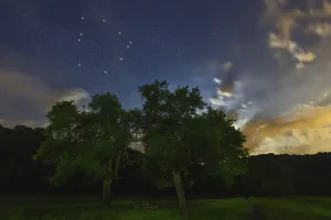 Ophiuchus star constellation, Night sky