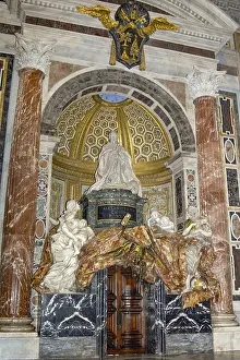 Opulently designed tomb of Pope Alexander VII in St