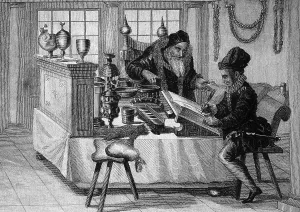 Orderly Room, 16th Century, historical illustration