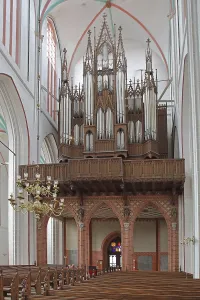 Organ in the Gothic UNESCO Cathedral of St Mary and St John