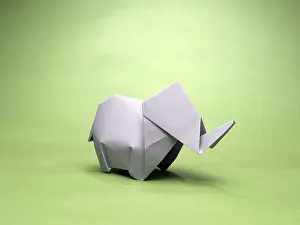 Origami elephant India Asia