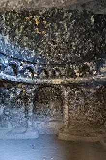 Ornamented cave in the great buddhas in Bamyan