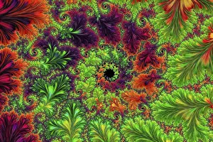 Ornate fractal background - abstract computer-generated image