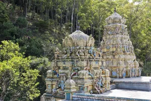 Ornate Gopuram or temple towers with decorations