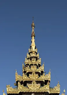 Ornate roof, Shwedagon Pagoda, Yangon (Rangoon) (Burma)