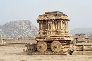 Category Historic EN Prints: Ornate stone chariot in vitthal temple
