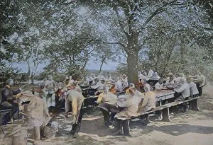 Orphans in Berlin, in the garden