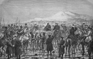 Osman Pasha's meeting with the Grand Duke after the surrender of Plevna