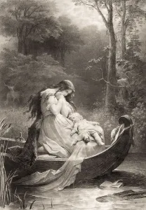 Ottilie, scene from the novel Elective Affinities
