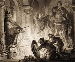 Otto III, 980 - 1002, Holy Roman Emperor from 996 to 1002 in the crypt of Charlemagne